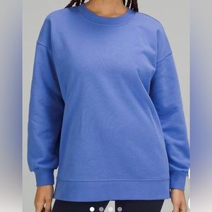 NWT lululemon perfectly oversized crew sweatshirt, blue, size 20